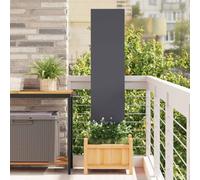 Kaloriko Lona de privacidad para jardín de color antracita de acero lacado mate, 32 x 140 cm, con marquetería decorativa, resistente a la intemperie, fácil montaje, ideal para terraza y exterior