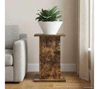 Kaloriko Soporte para plantas de madera de roble ahumado, 30,5 x 30 x 43 cm, varios niveles, ahorra espacio y es resistente a la humedad, para bonsái, orquídea, hierbas en el salón y en el balcón