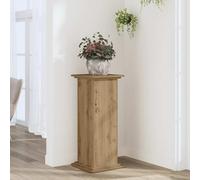 Kaloriko Soporte para plantas de roble Artisan, material de madera, 33 x 33 x 80 cm, estable, para interiores, balcón, salón, decoración, columna, versátil, ahorra espacio