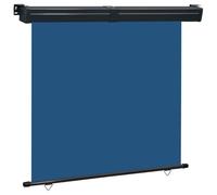 Kaloriko Toldo lateral para balcón, 175 x 250 cm, color azul con poliéster resistente a los rayos UV, resistente a la intemperie y al agua, incluye accesorios de montaje, enrollado automático