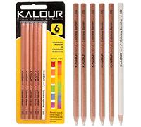 Kalour Juego de lápices mezcladores y bruñidores incoloros, no pigmentados, a base de cera, ideal para lápices de colores, suministros de arte para artistas