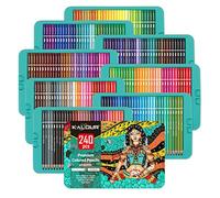 KALOUR Lápices de colores profesionales, juego de 240 colores, núcleo suave para artistas con colores vibrantes, ideal para dibujar, bocetos, sombreado, lápices de colorear para adultos, artistas