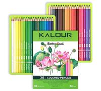 KALOUR PDAS Juego de 36 Lápices de Colores Botánicos Verdes, Lápices de Madera Preafilados para Adultos, Artistas, Principiantes, Libros para Colorear, Dibujo y Bocetos