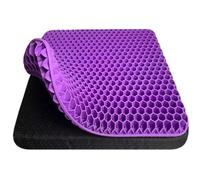 kalsell Herzberg, HG03169-PUR, Cojín de Asiento en Gel Violeta, Cojín de Gel, diseño de Panal, Reduce los Puntos de presión, respirabilidad óptima, Ligero y portátil, Funda Lavable