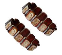 Kaltner Präsente Idea de regalo - pulsera de madera con santo jesucristo maría ángel virgen dios, madera.
