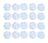 Kalttoy 20 abalorios de tréboles de cristal esmaltados de colores, cuentas planas y sueltas, collares, aretes, joyería, suministros de hallazgos, tréboles, talla única, como se describe