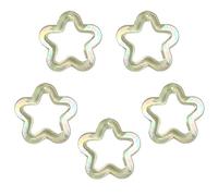 Kalttoy 5 cuentas espaciadoras acrílicas únicas de color caramelo con agujero para pendientes, llavero, abalorios, manualidades, joyería hecha a mano, talla única, como se describe