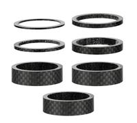 Kalttoy 7/9 piezas de fibra de carbono para bicicleta de montaña con arandela de horquilla delantera espaciador