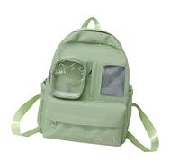 Kalttoy Bonita mochila para escuela, anime, cosplay, transparente, para niña, estética, Itabag con inserto de pin, verde