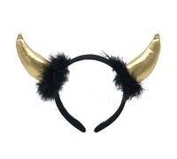 Kalttoy Diadema de cuernos de Halloween con purpurina, diablo, cuerno de diablo, diadema para cosplay, accesorios de fotos, accesorios para niños y adultos, maquillaje para lavarse la cara