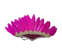Kalttoy Diadema étnica india de plumas para juego de rol, accesorio para disfraz de carnaval, celebración, tocado FatTuesday, actuaciones en escenario