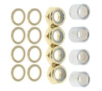 Kalttoy Ejes de tuerca de bloqueo de camión, arandela, espaciadores, anillos de velocidad, reparación para longboards Cruiser