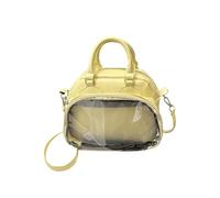 Kalttoy Elegante bolso de mano de poliuretano espacioso con correa ajustable, bolso cruzado casual para mujeres y hombres, uso diario, bolsa cruzada de gran capacidad, Amarillo, One Size