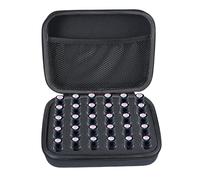 Kalttoy Estuche de transporte de aceite esencial con 30 bandas para botellas de 5 a 10 ml, almacenamiento resistente, organizado, perfecto para mujeres y niñas, estuche de transporte de aceite, Black