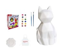 Kalttoy Juego de decoración de lámparas de gatos pintadas a mano, multifuncional, con forma de gatos, juego de actividades de pintura para niños, para regalo de cumpleaños, suministros de arte