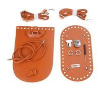 Kalttoy Juego de fabricación de bolsas de ganchillo con mochila de piel sintética, fundas de base inferior, correa ajustable y hebilla para proyectos, piezas de repuesto de bolsa de ganchillo, Brown