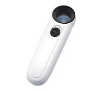 Kalttoy Lupa Mano Potencia 40x Lupa con Luz 2 LED para Impresiones Pequeñas Monedas Mapa Joyería Lupa Mano con Luz LED Lupa Mano con Luz para Trabajo Cercano