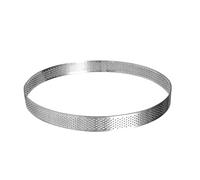 Kalttoy Molde circular de acero inoxidable perforado para tartas de frutas, pasteles, mousse de cocina