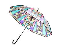 Kalttoy Paraguas Transparente 23" Clear Bubble - Automático, A Prueba de Viento y Lluvia Para Ceremonia de Boda - Palo Claro