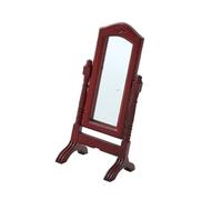 Kalttoy Retro Styles - Cristal para vestidor de casas de muñecas 1/12, soporte de madera para proyectos de manualidades, decoración de dormitorio en miniatura, vestidor en miniatura