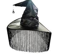 Kalttoy Sombreros de bruja de Halloween para mujer, para vestido, fiesta, carnaval, decoración, gran ala ancha, accesorio de disfraz de mago para adultos, disfraz de cosplay para mujer