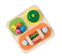 Kalttoy Tableros Sensoriales Madera para Niños para Niños En Edad Preescolar Aprendiendo A Mano Juego Mano Madera Ocupada Juguete para Niños
