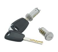 Kalunfex 2 Pcs cilindros de bloqueo de la cerradura de la puerta para F-T 500 Panda Punto Romeo 156 Cerradura Cilindro 71771348