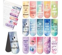 Kaluofan 15 marcapáginas magnéticos multicolor inspiradores con material magnético
