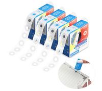 Kaluofan - Pegatinas de refuerzo de agujeros, paquete de 1000 calcomanías de refuerzo de perforaciones de 1/4 pulgadas, refuerzos transparentes y autoadhesivos para páginas perforadas, refuerzos de