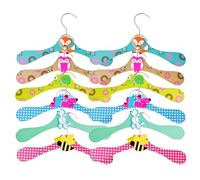 KALUROIL 12 Pcs Perchas Madera Ropa - Perchas De Madera Con Dibujos Animados De Animales Para BebéS Y NiñOs Organiza La Ropa De Tus Hijos Con Estilo MantéN La Ropa De Tus Hijos Ordenada Y Linda!（Ii）