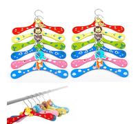 KALUROIL 12 PCS Perchas Madera Ropa - Perchas de madera con dibujos animados de animales para bebés y niños Organiza la ropa de tus hijos con estilo Mantén la ropa de tus hijos ordenada y linda!