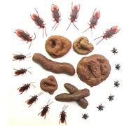 KALUROIL 24 PCS Engaña a tus amigos con estas caca falsa y cucarachas realistas! Juguete de broma perfecto para el Día de los Inocentes y fiestas divertidas