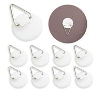 KALUROIL 30 PCS Adhesivos Para Colgar Cuadros -Ganchos adhesivos invisibles para cuadros unidades - Soporte vertical para placas de pared (redondo)