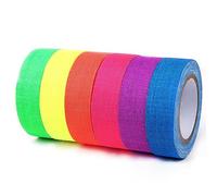 KALUROIL 6 piezas de cinta de neón de 5 m x 15 mm UV Blacklight Fluorescente Cinta Blacklight Decoración Fluorescente Gaffer Tape Neon para Glow Sticks Fiesta Decoración Artesanía