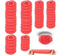 KALUROIL Protector para Detector de Humo, Paquete de 50 Fundas Ajustables, Protección contra Polvo y Suciedad, Compatible con la Mayoría de Detectores de Humo, Fácil de Instalar, Color Rojo