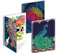 Kalysky 3 Libro Colorear Adultos, A4 Libros para Colorear Adultos con Mandalas Flor Animal y Otro Tema, Aliviar El Estrés y Relajarse Regalo para Mujeres