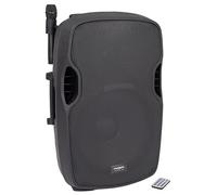 KAM RZ15A - Altavoz Activo portátil de 15 Pulgadas con Bluetooth® ~ 1200 W, entradas USB/SD y Sistema de micrófono inalámbrico