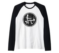 Kama Sutra Chino Antiguo - Diseño Inspirado en el símbolo Pinyin Camiseta Manga Raglan