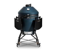 Kamado Bono Grande EVO Parrilla Cerámica 64 cm (25") Azul Marino Mate - Barbacoa Kamado con Sistema GrillMax 3 Niveles, Easy Lift, Carro con Ruedas y Accesorios