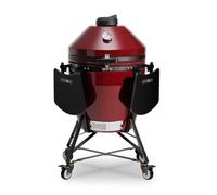 Kamado Bono Grande EVO Parrilla Cerámica 64 cm (25") Rojo Royal - Barbacoa Kamado con Sistema GrillMax 3 Niveles, Easy Lift, Carro con Ruedas y Accesorios