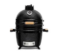 Kamado Bono Minimo Barbacoa y 5 accesorios gratuitos - Barbacoa de carbón vegetal tamaño portátil - Barbacoa y ahumadero - Negro Barbacoa japonesa cerámica - Ø 40 cm - Barbacoa balcón