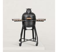 Kamado Forest-Grill M 16" Modelo Mediano: fácil de mover (41 x 59 cm) Incluye: 2 bandejas de madera abatibles Diámetro de la parrilla: 34 cm