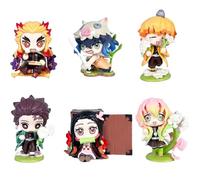 Kamado Tanjirō, Kamado Nezuko, Agatsuma Zenitsu, 6 figuras articuladas versión Q, 9 cm, PVC hecho a mano, regalo