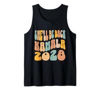 Kamala Harris 2028 para President Wavy She'll Be Back Cita Camiseta sin Mangas