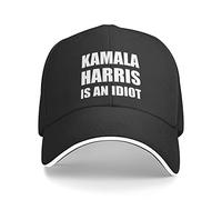Kamala Harris Es Una Negra Idiota Unisex Snapback Cap Protección Solar Sombrero Ligera Gorra De Béisbol para Tenis Aire Libre Deporte