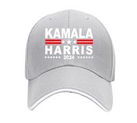 Kamala Harris - Gorra de béisbol unisex transpirable americana, ajustable, para senderismo, pesca, gris claro, M/talla única