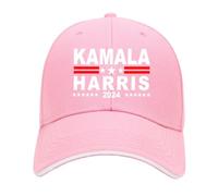 Kamala Harris - Gorra de béisbol unisex transpirable americana, ajustable, para senderismo, pesca, rosa, M/talla única