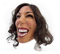 Kamala Harris Máscara | Harris Cabeza Cubierta De Látex Con El Pelo | Simulado De Halloween Cubierta De La Cabeza De Miedo | Disfraz De Juego De Rol Atrezzo Para Desfile Elección Fiesta De Disfraces