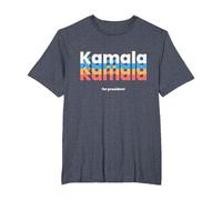Kamala Harris para Presidente 2024 | Harris 2024 Demócrata USA Camiseta, Hombre Tallas Grandes, Azul Jaspeado, 4X Alto