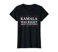 Kamala tenía razón en Todo Camiseta gráfica económica, Mujer, Negro, L